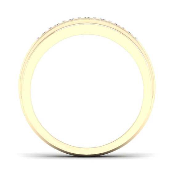 10K Gold 1/10 CT. T.W. Lab-Grown Diamond Single Row Ring