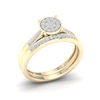 Thumbnail Image 3 of 10K Gold 1/5 CT. T.W. Lab-Grown Diamond Round Circle Ring Band Set