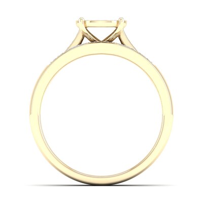 10K Gold 1/5 CT. T.W. Lab-Grown Diamond Round Circle Ring Band Set
