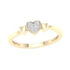 Thumbnail Image 1 of 10K Gold 1/20 CT. T.W. Lab-Grown Diamond Heart Ring