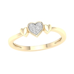 10K Gold 1/20 CT. T.W. Lab-Grown Diamond Heart Ring