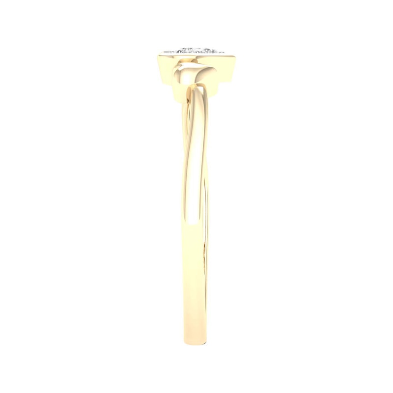 Main Image 2 of 10K Gold 1/20 CT. T.W. Lab-Grown Diamond Heart Ring