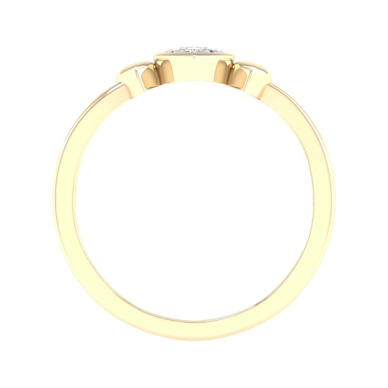 Main Image 4 of 10K Gold 1/20 CT. T.W. Lab-Grown Diamond Heart Ring