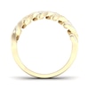 Thumbnail Image 4 of 14K Gold Plated 1/6 CT.T.W. Lab-Grown Cuban Chain Ring