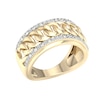 Thumbnail Image 3 of 14K Gold Plated 1/5 CT. T.W. Lab-Grown Diamond Curb Chain Ring