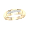 Thumbnail Image 1 of 14K Gold Plated 1/10 CT. T.W. Lab-Grown Diamond Single Row Ring