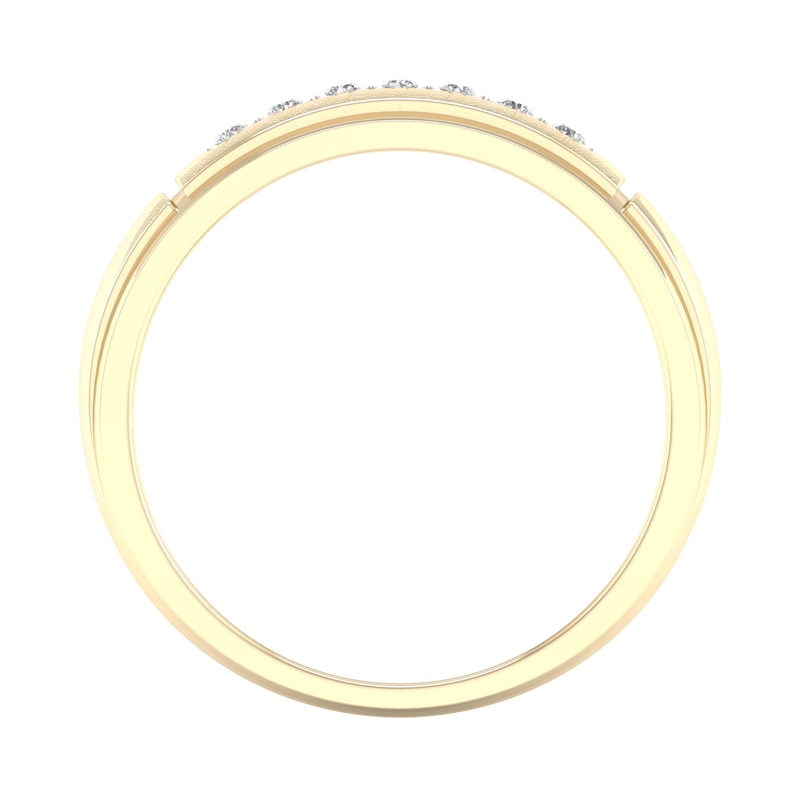 Main Image 4 of 14K Gold Plated 1/10 CT. T.W. Lab-Grown Diamond Single Row Ring