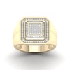 Thumbnail Image 1 of 14K Gold Plated 1/10 CT. T.W. Lab-Grown Diamond Square Ring