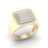 Thumbnail Image 2 of 14K Gold Plated 1/10 CT. T.W. Lab-Grown Diamond Square Ring