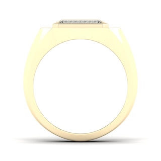 14K Gold Plated 1/10 CT. T.W. Lab-Grown Diamond Square Ring