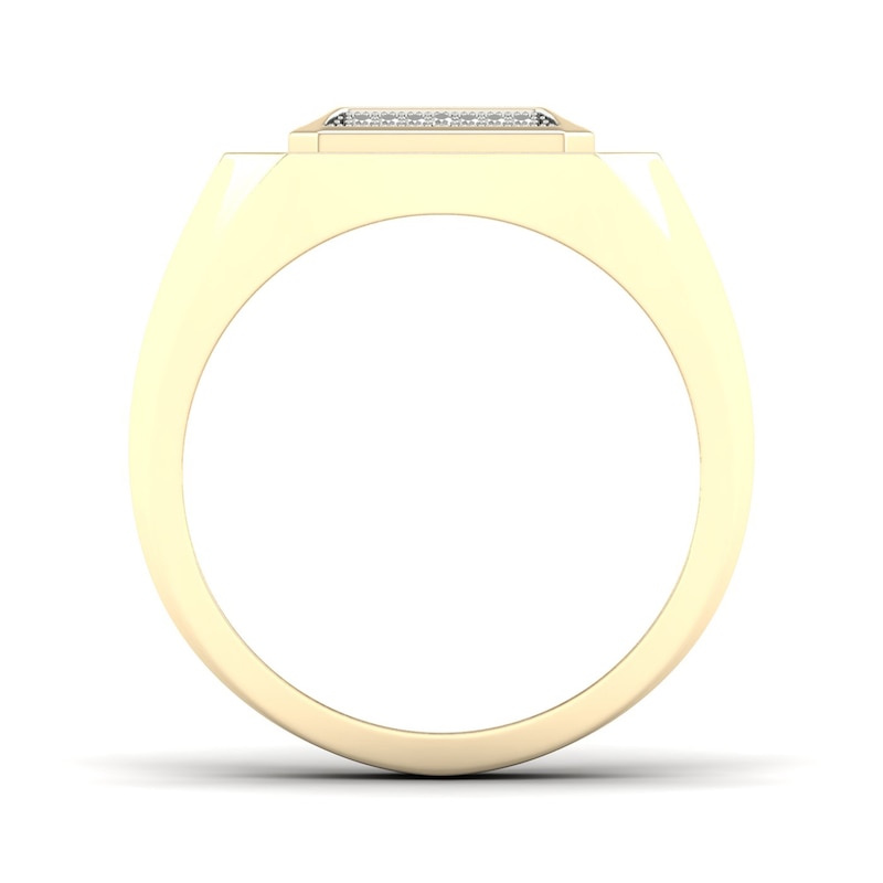Main Image 3 of 14K Gold Plated 1/10 CT. T.W. Lab-Grown Diamond Square Ring