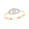 Thumbnail Image 1 of 14K Gold Plated 1/6 CT. T.W. Lab-Grown Diamond Eye Ring