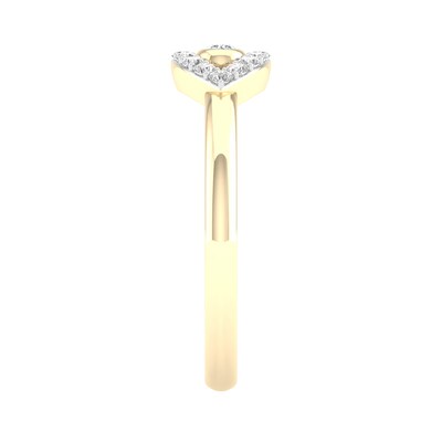 14K Gold Plated 1/6 CT. T.W. Lab-Grown Diamond Eye Ring