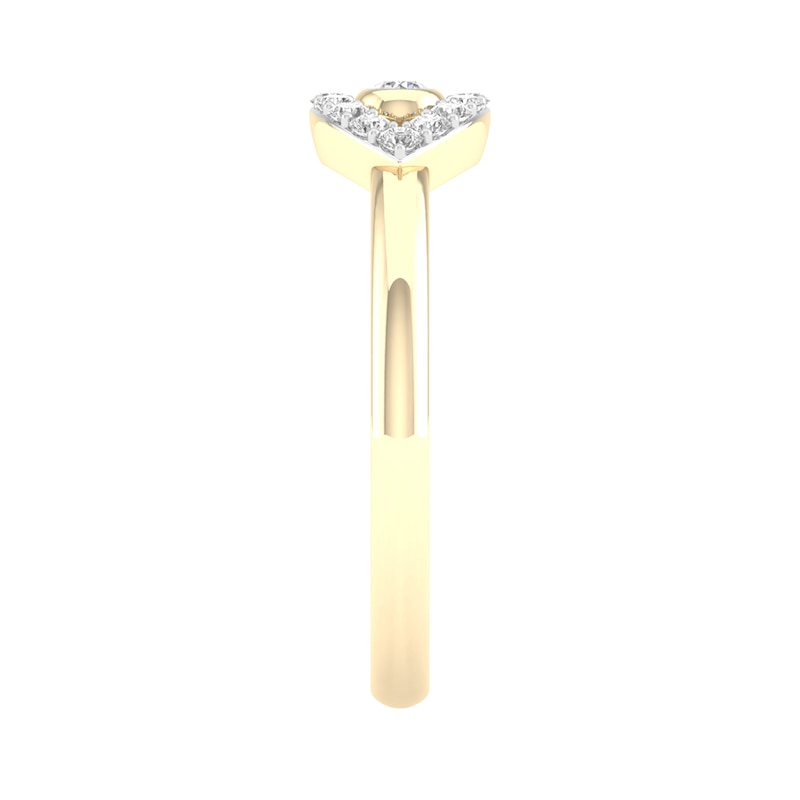 Main Image 2 of 14K Gold Plated 1/6 CT. T.W. Lab-Grown Diamond Eye Ring