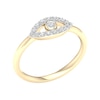 Thumbnail Image 3 of 14K Gold Plated 1/6 CT. T.W. Lab-Grown Diamond Eye Ring