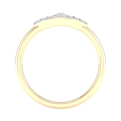 14K Gold Plated 1/6 CT. T.W. Lab-Grown Diamond Eye Ring