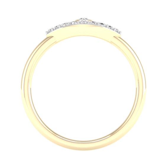 14K Gold Plated 1/6 CT. T.W. Lab-Grown Diamond Eye Ring