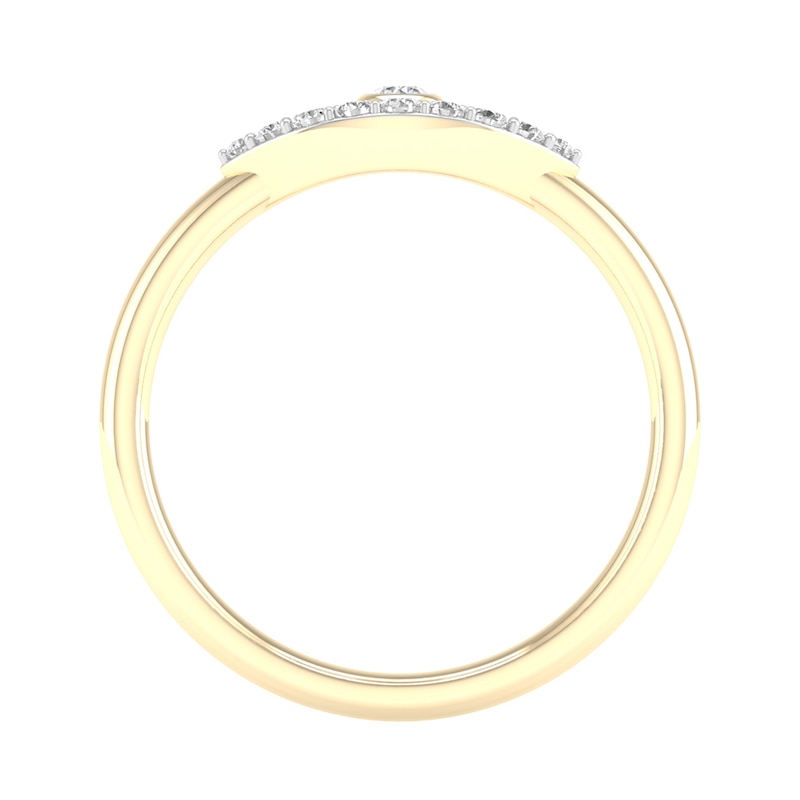 Main Image 4 of 14K Gold Plated 1/6 CT. T.W. Lab-Grown Diamond Eye Ring