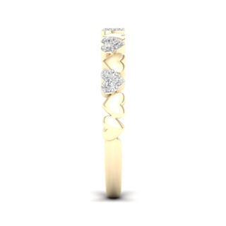 14K Gold Plated 1/6 CT. T.W. Lab-Grown Diamond Multi-Stone Ring