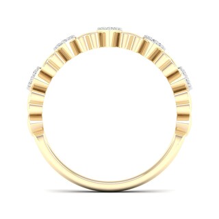 14K Gold Plated 1/6 CT. T.W. Lab-Grown Diamond Multi-Stone Ring