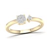 Thumbnail Image 1 of 14K Gold Plated 1/6 CT. T.W. Lab-Grown Diamond Round Stone Open Shank Ring