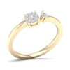 Thumbnail Image 3 of 14K Gold Plated 1/6 CT. T.W. Lab-Grown Diamond Round Stone Open Shank Ring