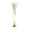 Thumbnail Image 2 of 14K Gold Plated 1/4 CT. T.W. Lab-Grown Diamond Cluster Heart Ring