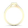 Thumbnail Image 4 of 14K Gold Plated 1/4 CT. T.W. Lab-Grown Diamond Cluster Heart Ring