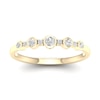 Thumbnail Image 1 of 14K Gold Plated 1/6 CT. T.W. Lab-Grown Diamond Multi-Stone Ring