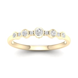 14K Gold Plated 1/6 CT. T.W. Lab-Grown Diamond Multi-Stone Ring