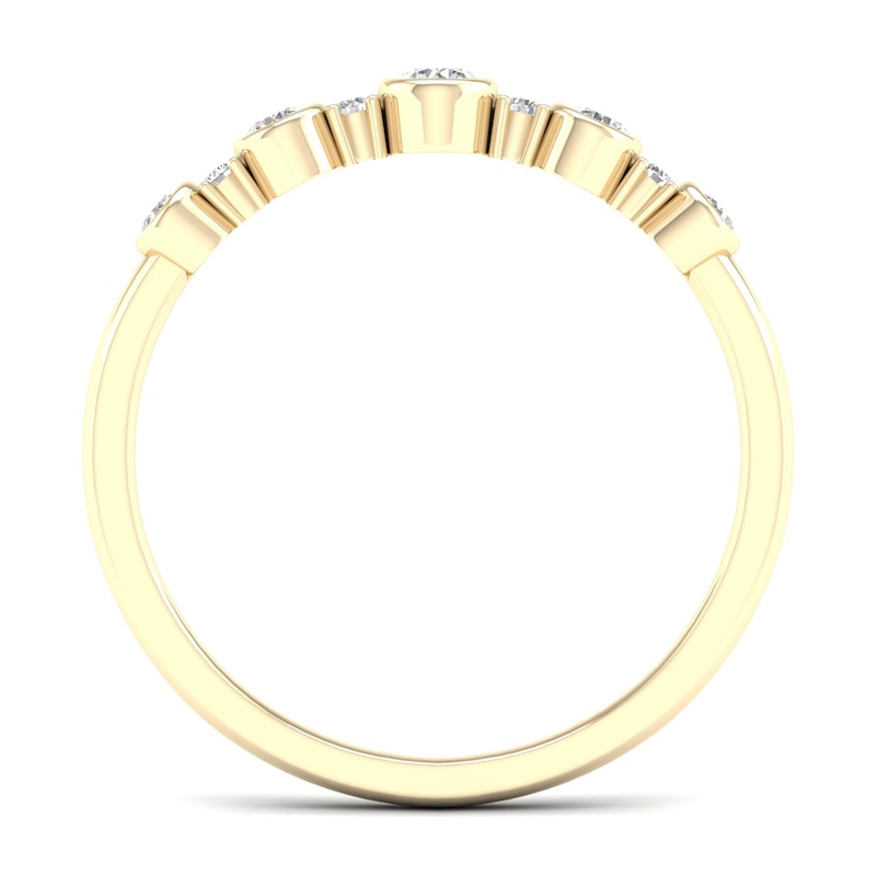 Main Image 3 of 14K Gold Plated 1/6 CT. T.W. Lab-Grown Diamond Multi-Stone Ring