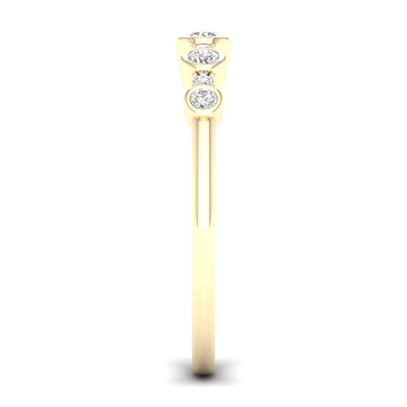 Main Image 4 of 14K Gold Plated 1/6 CT. T.W. Lab-Grown Diamond Multi-Stone Ring