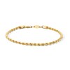 Thumbnail Image 1 of 10K Hollow Bonded Gold Rope Chain Bracelet - 7"