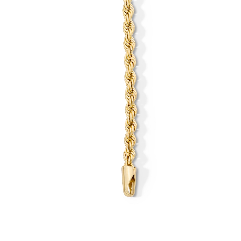 Main Image 3 of 10K Hollow Bonded Gold Rope Chain Bracelet - 7"