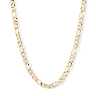 10K Hollow Gold Bonded Figaro Chain