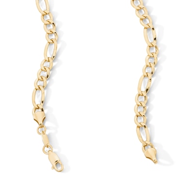 10K Hollow Gold Bonded Figaro Chain