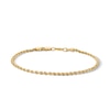 Thumbnail Image 1 of 10K Hollow Bonded Gold Rope Chain Bracelet - 7"