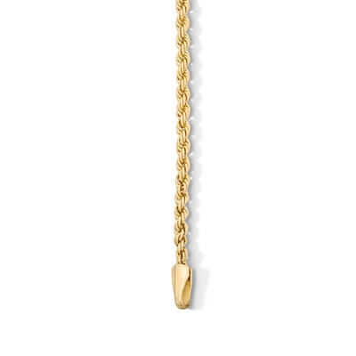 10K Hollow Bonded Gold Rope Chain Bracelet - 7"