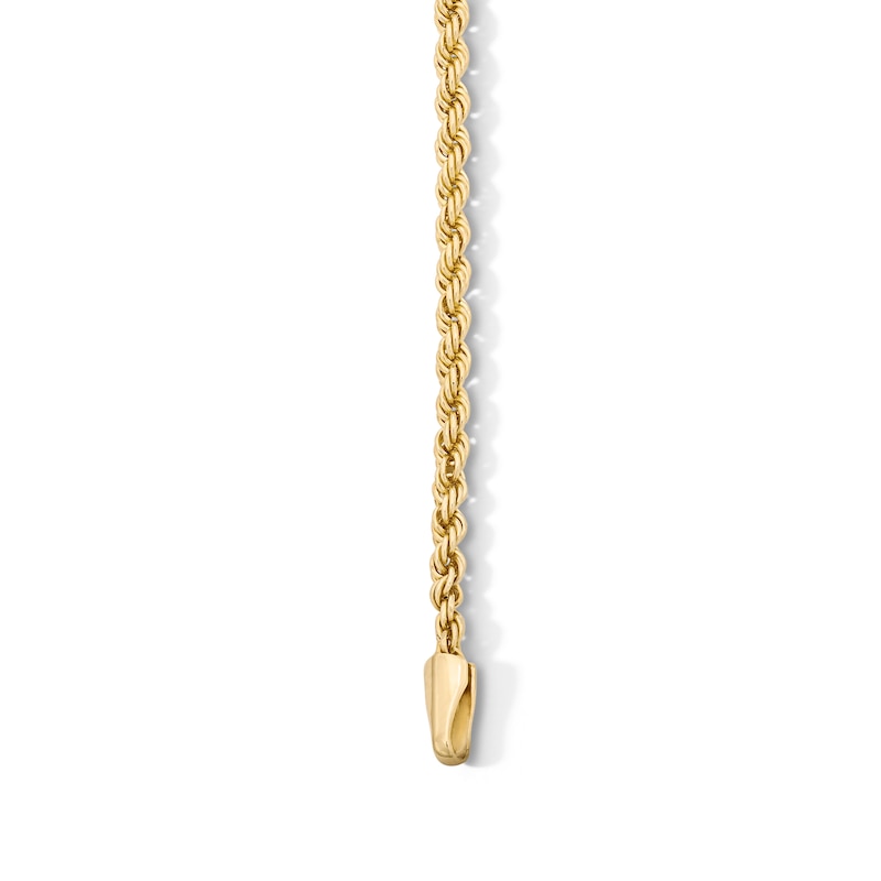 Main Image 4 of 10K Hollow Bonded Gold Rope Chain Bracelet - 7"