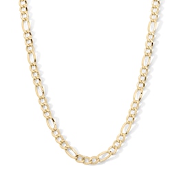 10K Hollow Gold Bonded Figaro Chain - 26″