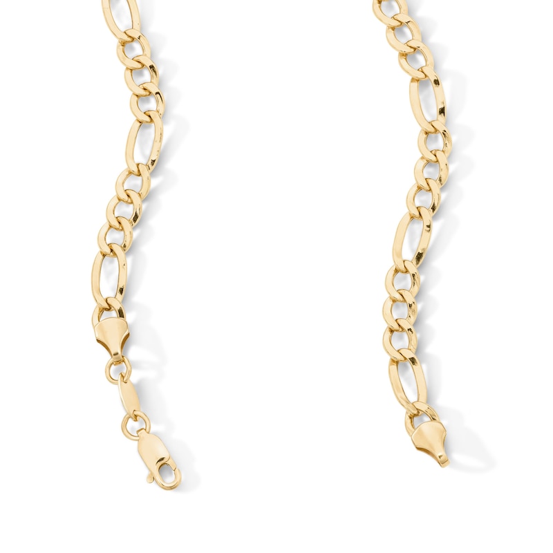 Main Image 2 of 10K Hollow Gold Bonded Figaro Chain - 26″