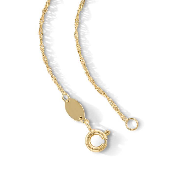 Main Image 2 of 10K Gold Bonded Solid Sterling Silver Singapore Chain - 16"