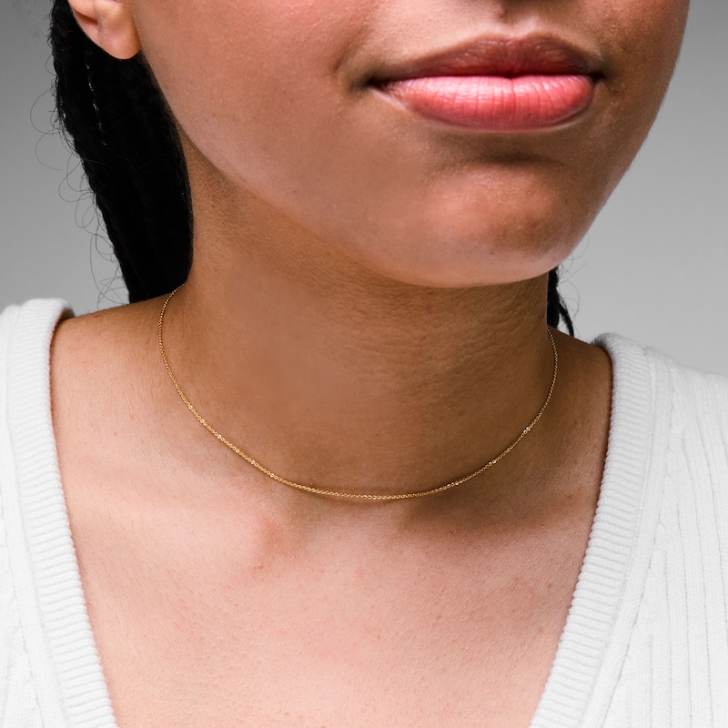 Main Image 2 of 10K Gold Bonded Diamond-Cut Cable Chain - 16"