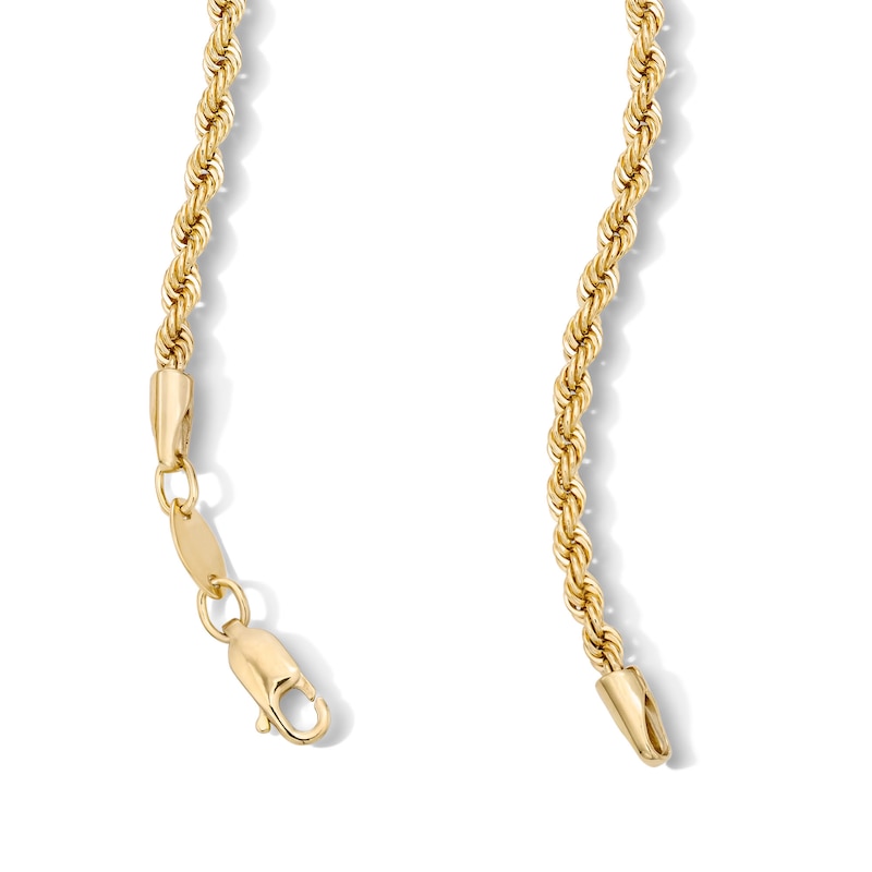 Main Image 2 of 10K Gold Bonded Hollow Rope Chain - 22″