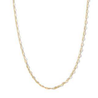 10K Gold Bonded Mirrored Flat Link Chain - 18"
