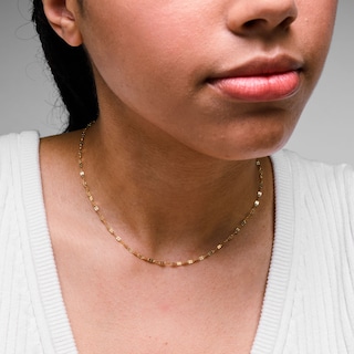 10K Gold Bonded Mirror Flat Link Chain - 18"