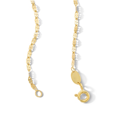 10K Gold Bonded Mirrored Flat Link Chain - 18"