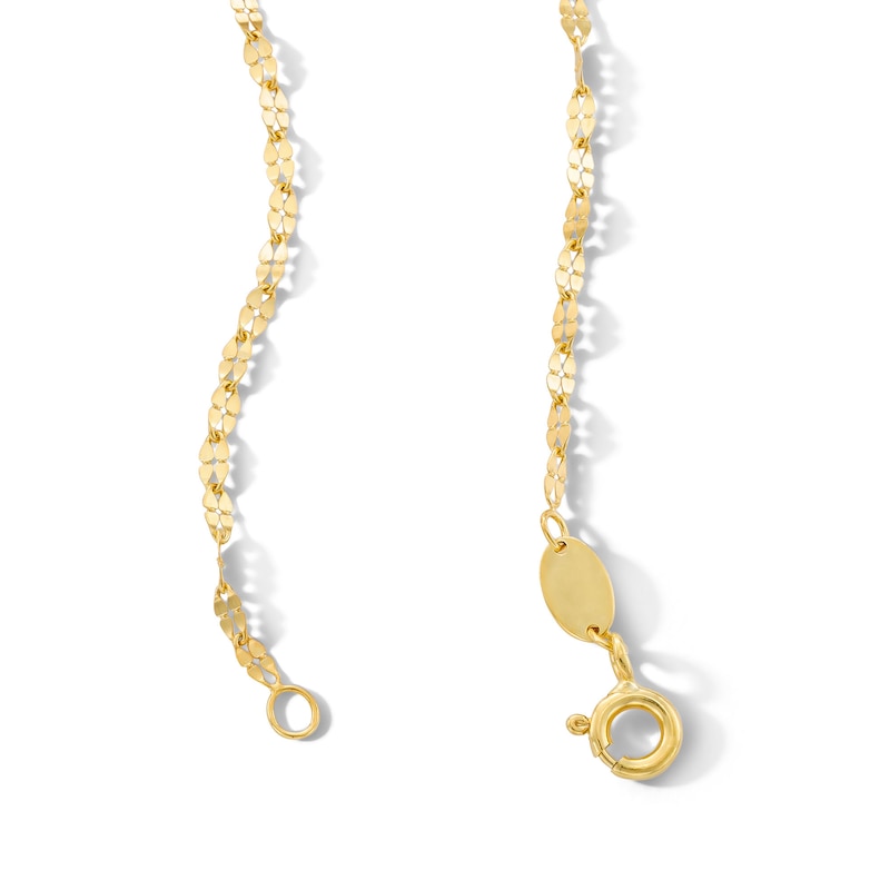10K Gold Bonded Mirrored Flat Link Chain - 18"