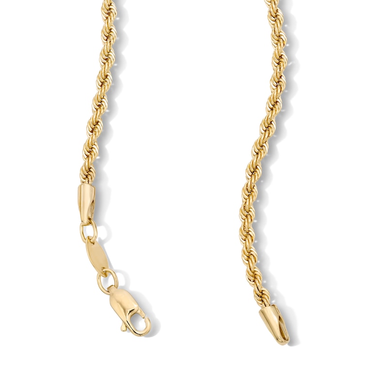 Main Image 2 of 10K Gold Bonded Hollow Rope Chain – 18"