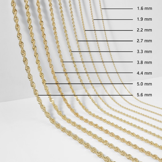 10K Gold Bonded Hollow Rope Chain – 18"